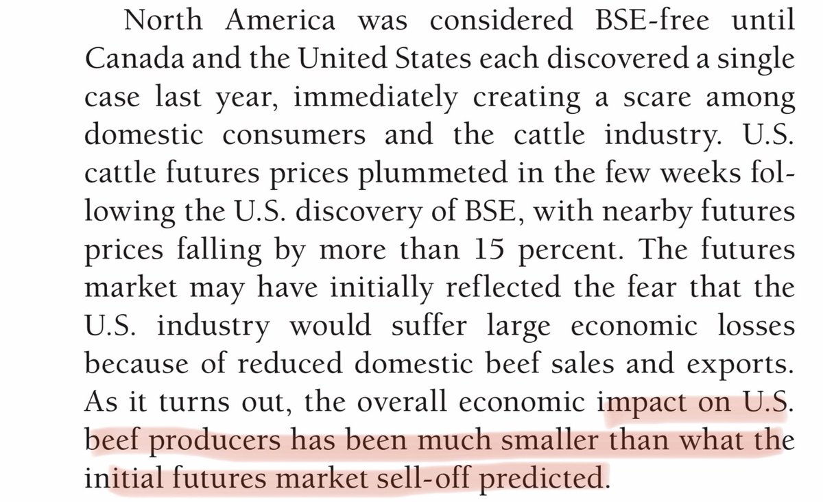 But North American beef industry went through similar trying times when BSE was found in Alberta in 2003.Protectionism is blamed for the devastating effect to Canadian beef industry. Not the use of diseased animal parts used in cattle feed. Marketing, not an actual health risk.