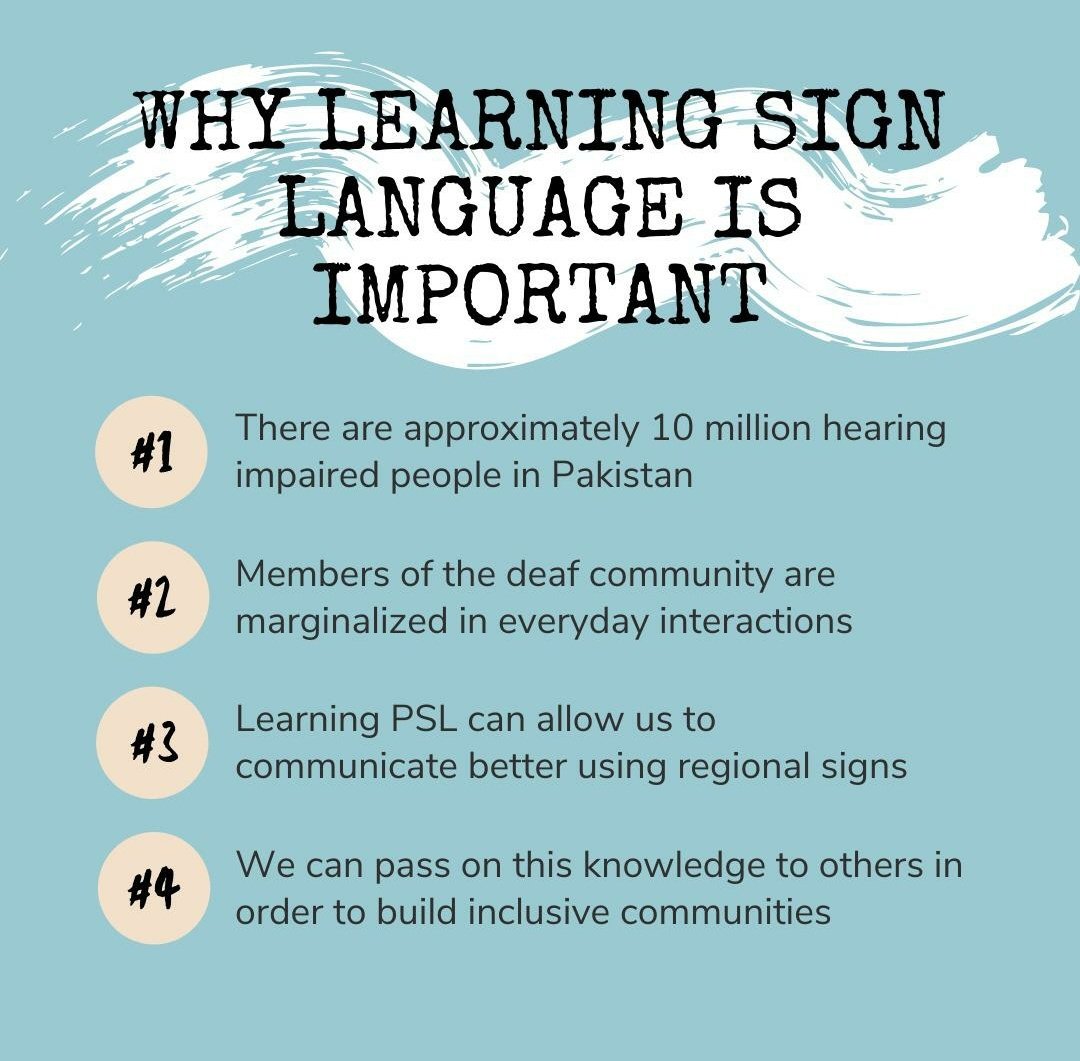 PSeraab's tweet photo. Knowing sign language is an essential skill to communicate with members of the deaf community.
Please use the following link to sign up for free psl classes!
https://t.co/leZFV0d5Dg
#Bedaar #Seraab https://t.co/FGlrxrzNFQ