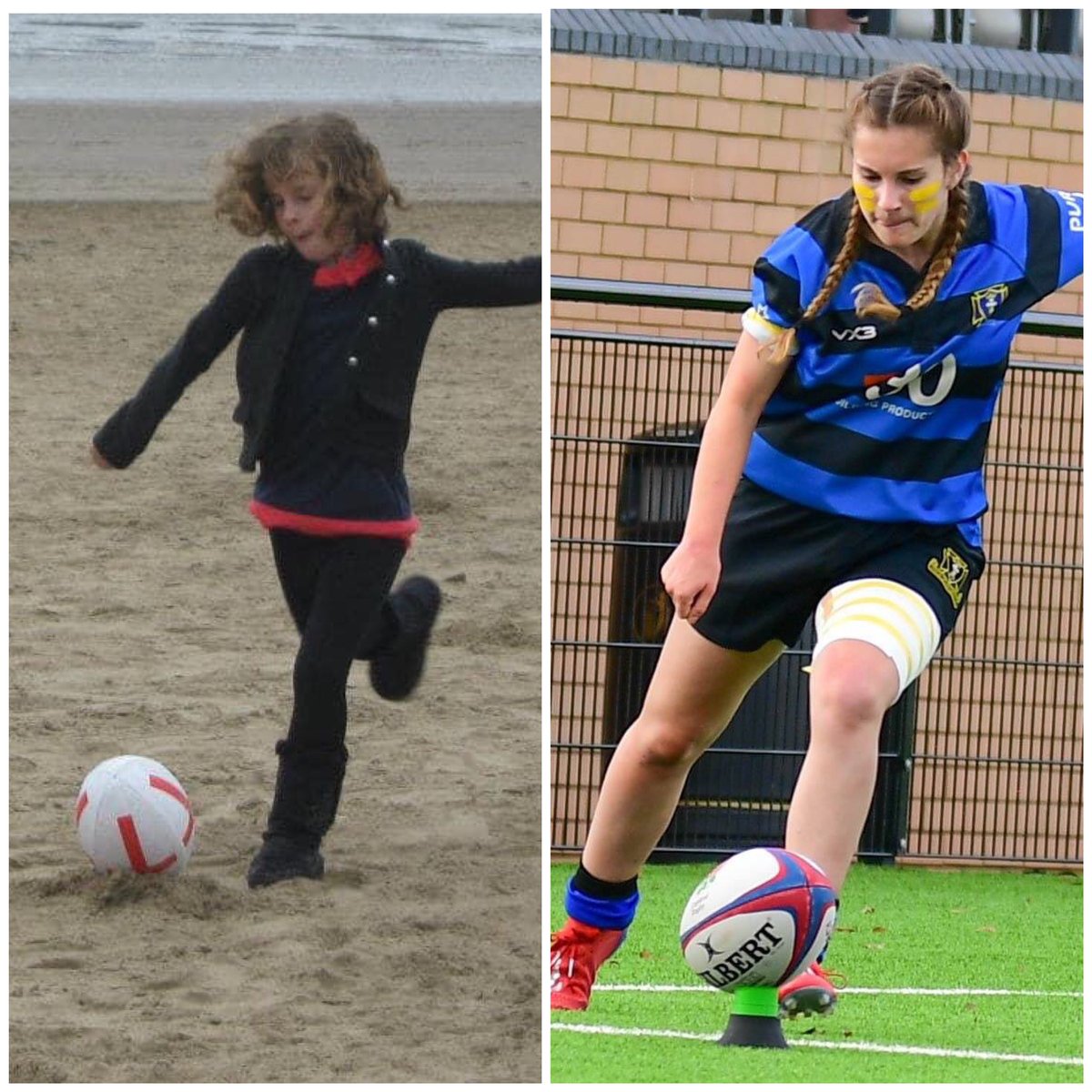 elfieolive's tweet photo. She’s looking forward to her kicking workshop with @EmilyScarratt and @SchoolofKicking in Worcester. From age 6 to 16 and still loving the game #borntokick #eggshapedball #flyhalf #rugby #conversions #futureredrose https://t.co/K8yN454yey