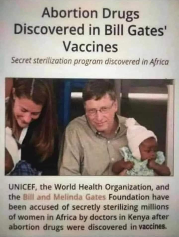 Gr8Believer's tweet photo. Billy boy Gates walking the talk.
Promising to lower the population by 10-15% by administering new vaccines. https://t.co/OCbWGD72MR