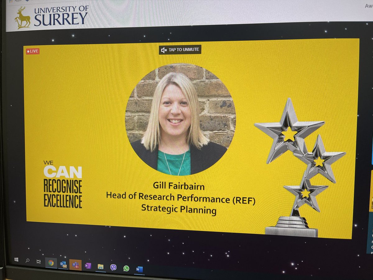 osamasmkhan's tweet photo. Gill Fairbrain, an amazing winner of the VC’s Colleague of the year award at the @UniOfSurrey so fitting so refreshing and so much support across the university for your collegiality. Glad to have you in the community. #SurreyVCAwards https://t.co/BcVo7Hxyhf