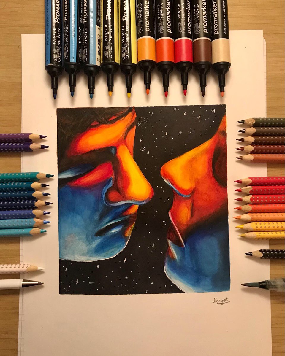 MargotMatito's tweet photo. ✨👄✨

• #baiser #bisous #kiss #reflets #couleurs #variantes #artmatito #matito #etoiles #etoile #pensée #couleurchaude #couleurfroide #degradé #degrade #femme #homme #amour #drawing #dessin https://t.co/l8l8xIzAuP