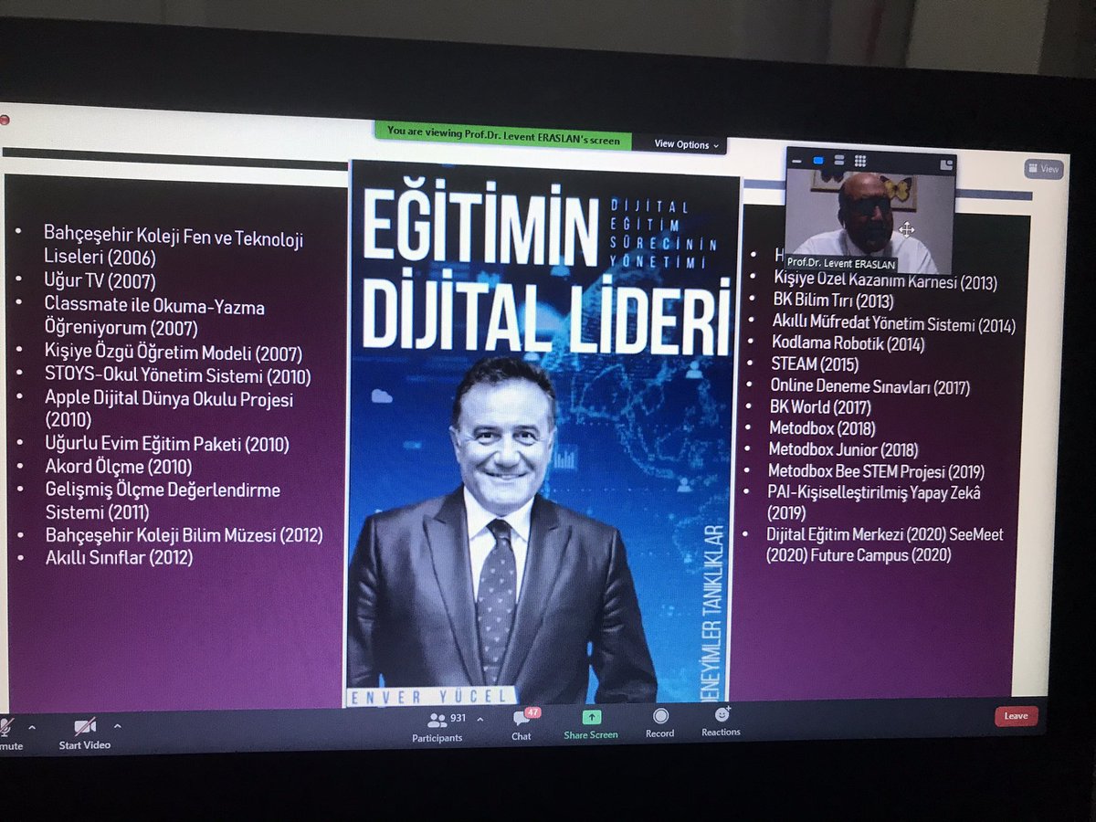BkDenizli's tweet photo. SODİMER başkanı Prof. Dr. Levent ERASLAN “Pandemi Döneminde Öğretmen Olmak”konulu online seminerde Ege bölgesindeki kampüslerimizde görev yapan öğretmenlerimiz ile buluştu.
#eğitimindijitallideri #enveryucel
@leventeraslan1 https://t.co/o4KDoAoP7v