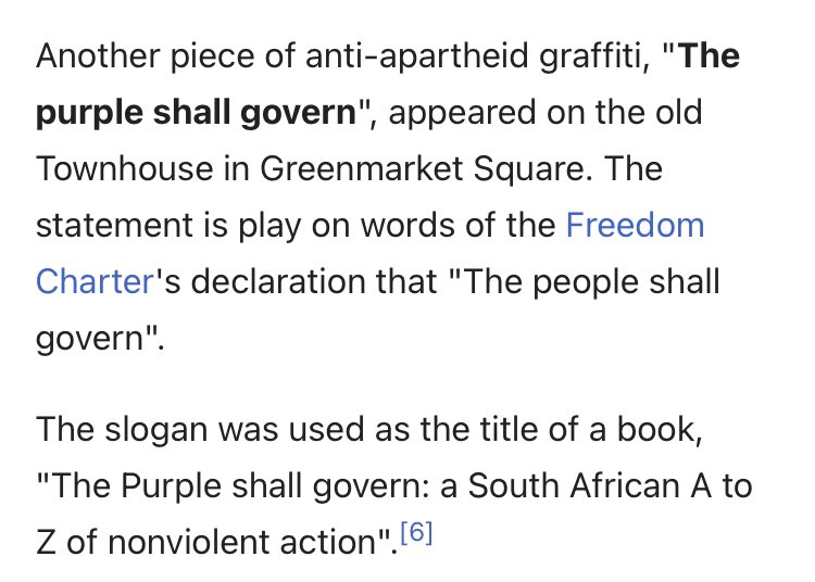 The Purple People shall govern