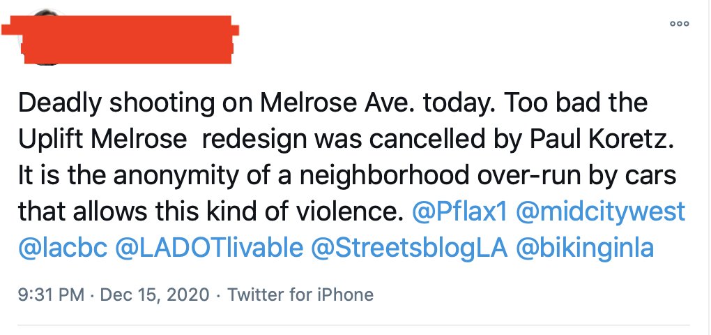 After spotting Ed Mendoza's thread about his cousin I logged into our  @streetsblogla account and saw we'd been tagged in this breathtaking abomination of a tweet. It was about another shooting, but made me  out loud all the same.