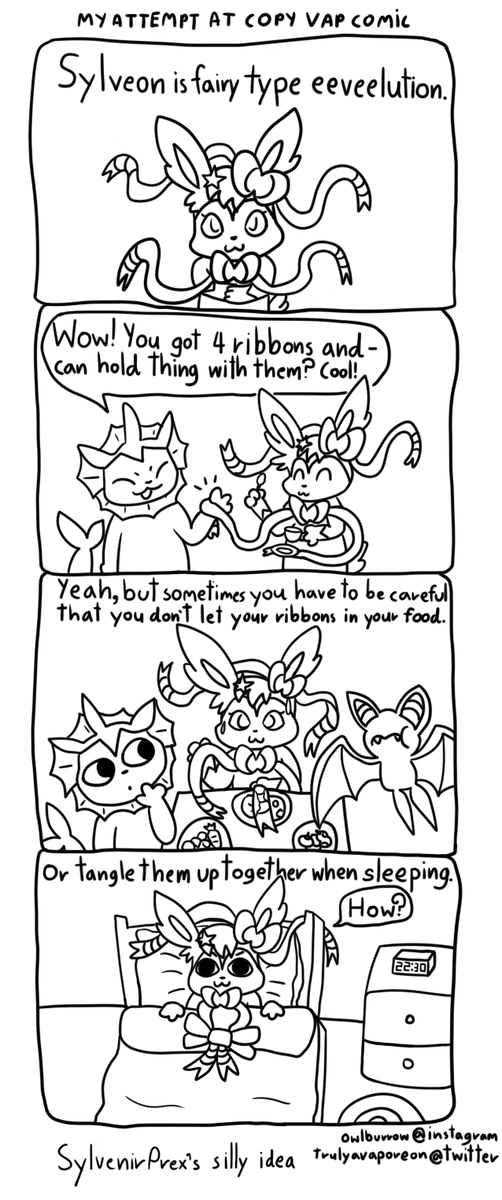 A special Vap Comic commission for @SylvenirPrex ! Based on their own comic  idea, seen here