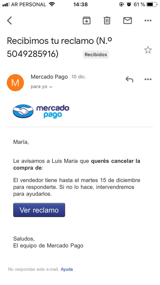 mermxn's tweet photo. @mercadopago Quiero que me devuelvan el dinero de la  
Valk Shop - operación de pago con MERCADO PAGO 
Operación:
12283243989
Referencia del vendedor:
15421901406358
o los voy a denunciar por ESTAFA en @DNDConsumidor https://t.co/BVjfOqi33b