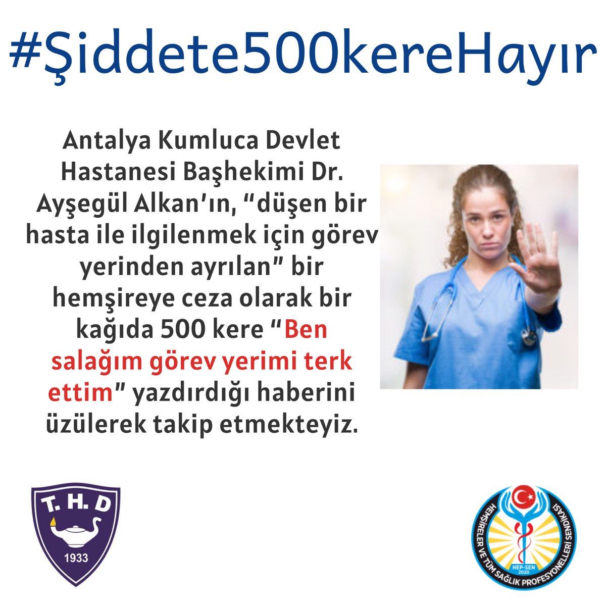 #Şiddete500kereHayır
