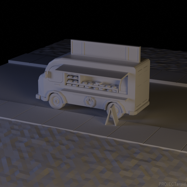 projectaroid's tweet image. I made this little food truck while watching @madeleineink on behance paint a beautiful scene of a food truck.  Thanks for the inspiration. You should check out her amazing work.  #b3d #digitalart #3DModel