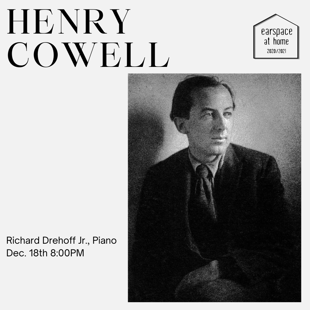 earspace_ens's tweet photo. Excited to share a bit about Richard Drehoff Jr.’s “at home” program featuring works from Henry Cowell, Cody Criswell, and Richard Drehoff! https://t.co/MHZJVOzc8i