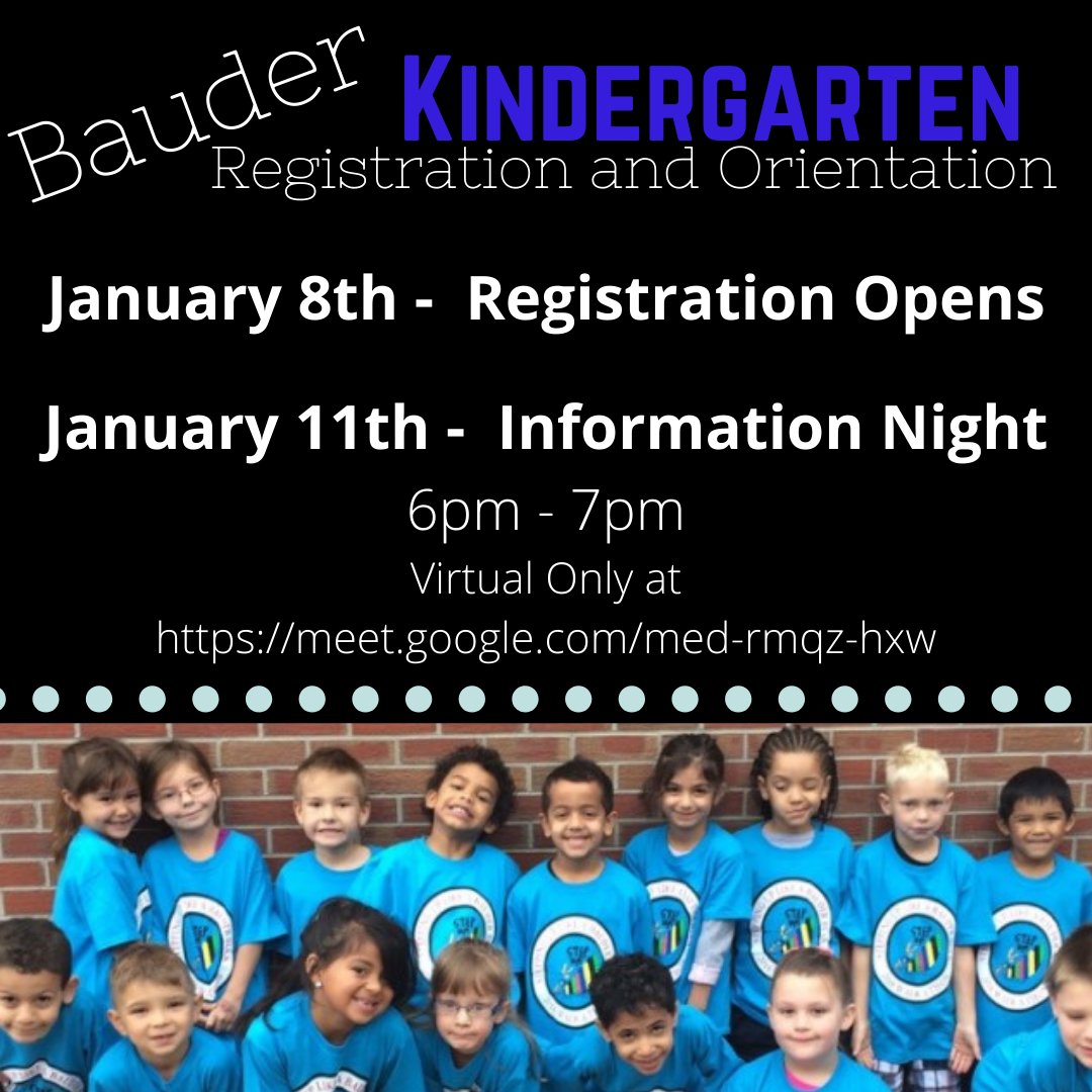 BauderPsd's tweet photo. ✨Kindergarten registration is coming! ✨
Have questions? Email bausocialmedia@psdschools.org #PSDProud #PSDConnect https://t.co/sq5go8LrJf