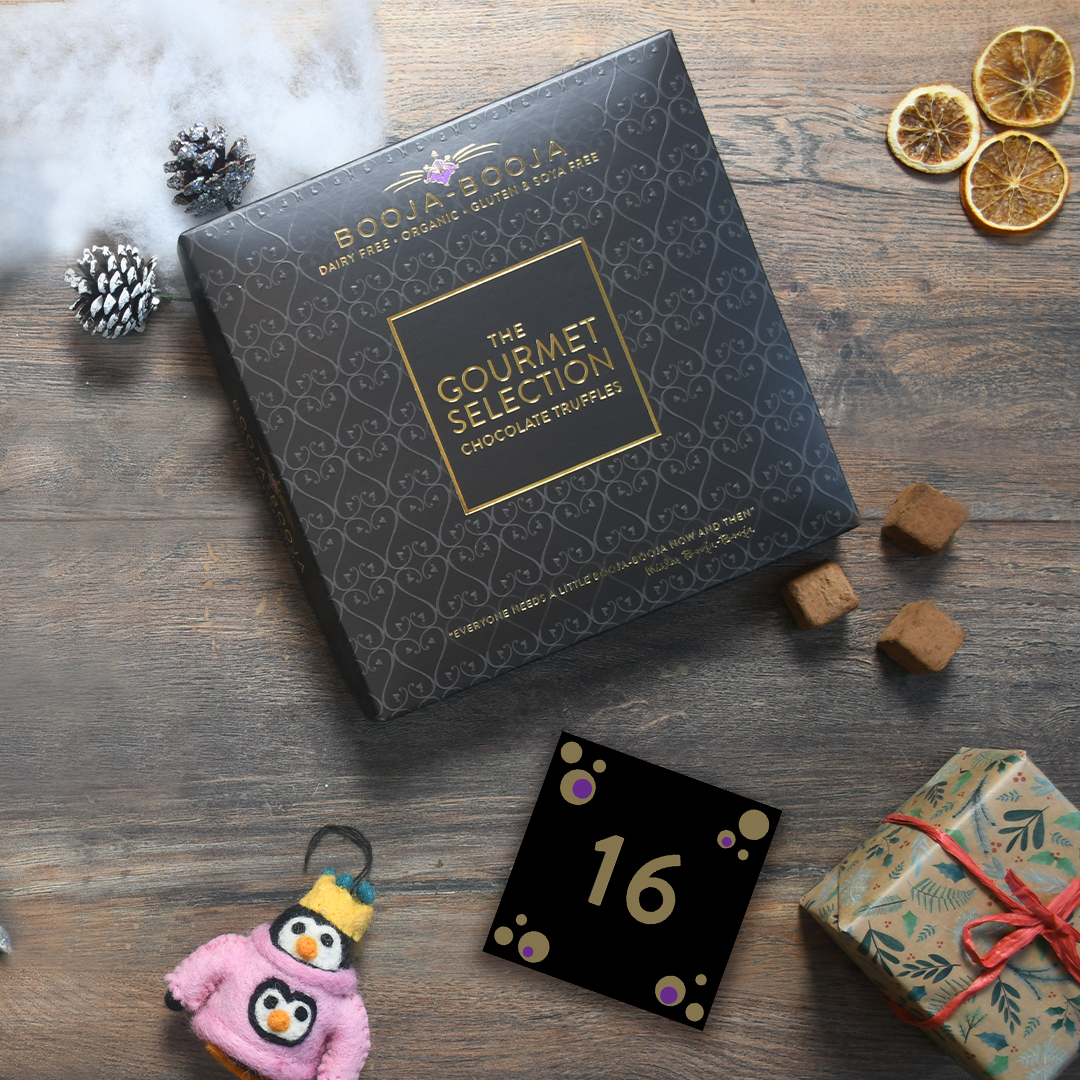 BoojaBooja's tweet photo. *WIN* The Gourmet Selection on DAY 16 of #BoojaBooja #AdventCalendar. To enter follow us &amp; RT with #BoojaAdvent16 Winner will be picked this Fri from all our soc media channels NB: PRIZE MAY NOT ARRIVE BEFORE CHRISTMAS. UK only. #vegan #organic #win #feelingfestive https://t.co/1rfdSMxVJn