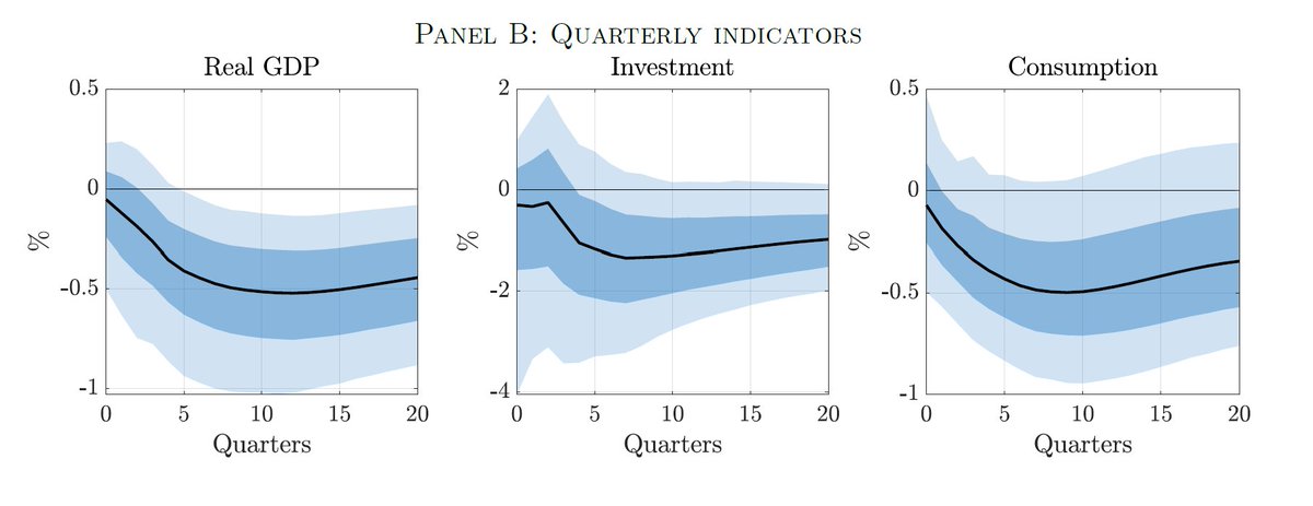 This has consequences for the U.S. economy: activity falls, prices and inflation expectations rise, and the dollar depreciates - providing evidence for a strong channel operating through supply expectations.