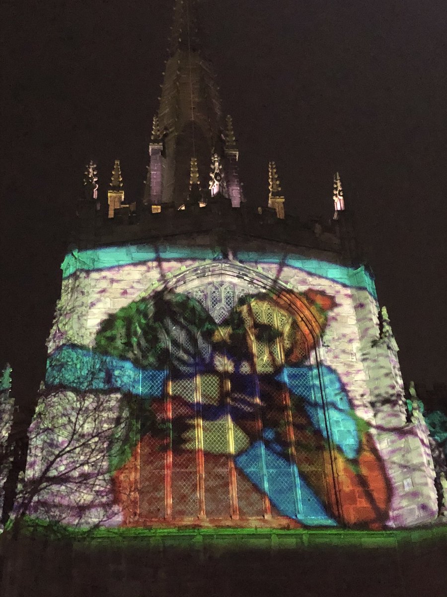UlleyRanger's tweet image. Thought the Rotherham Minster light installation was that awesome in fact, I went down with the family to check it out☺️