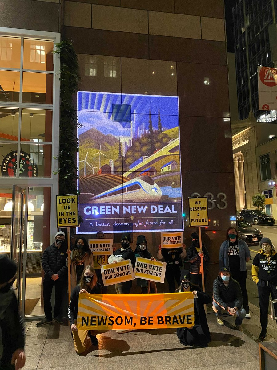 sunrisebayarea's tweet image. On Monday, we demonstrated at Kamala Harris's office in San Francisco with demands for @GavinNewsom to appoint a new senate seat that reflects our needs. 
#ClimateMandate #NewsomMakeItCount #ProgressivePick #ClimateChampion #NewsomAppointment