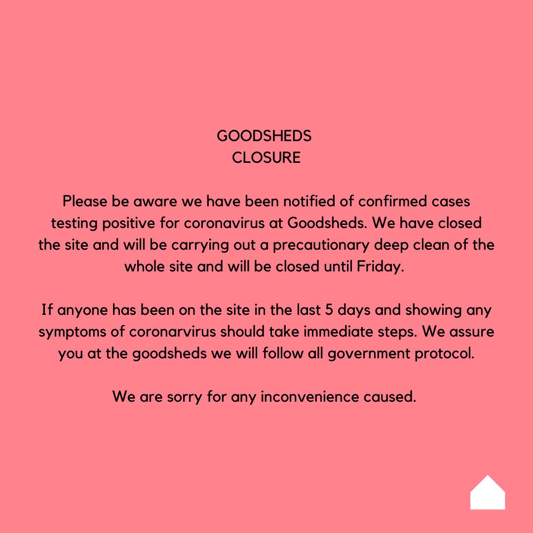 Goodsheds Closure: