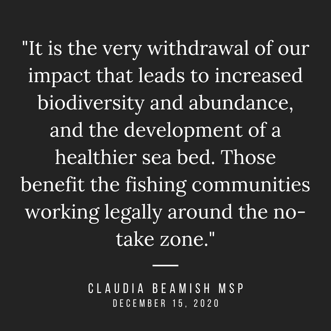 Introducing new  #NoTakeZones and a broader  #inshorelimit to incentivise sustainable fishing will help reverse damage to our marine ecosystem, revive fish populations and increase returns to the fishing industry. We need a connected approach to secure a blue recovery.
