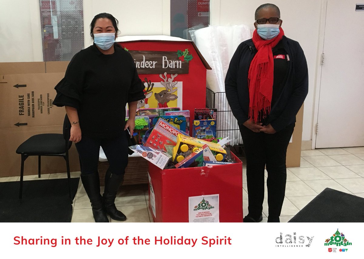 daisyintel's tweet photo. In the spirit of giving back to our community, Daisy is proud to be partnering with @ToyMountain and helping to bring smiles to the faces of children and teens this holiday season. Thank you to all Daisy employees who donated. #MyToyMountain #DaisyCulture #DaisyIntel https://t.co/JyUX4u6bOP