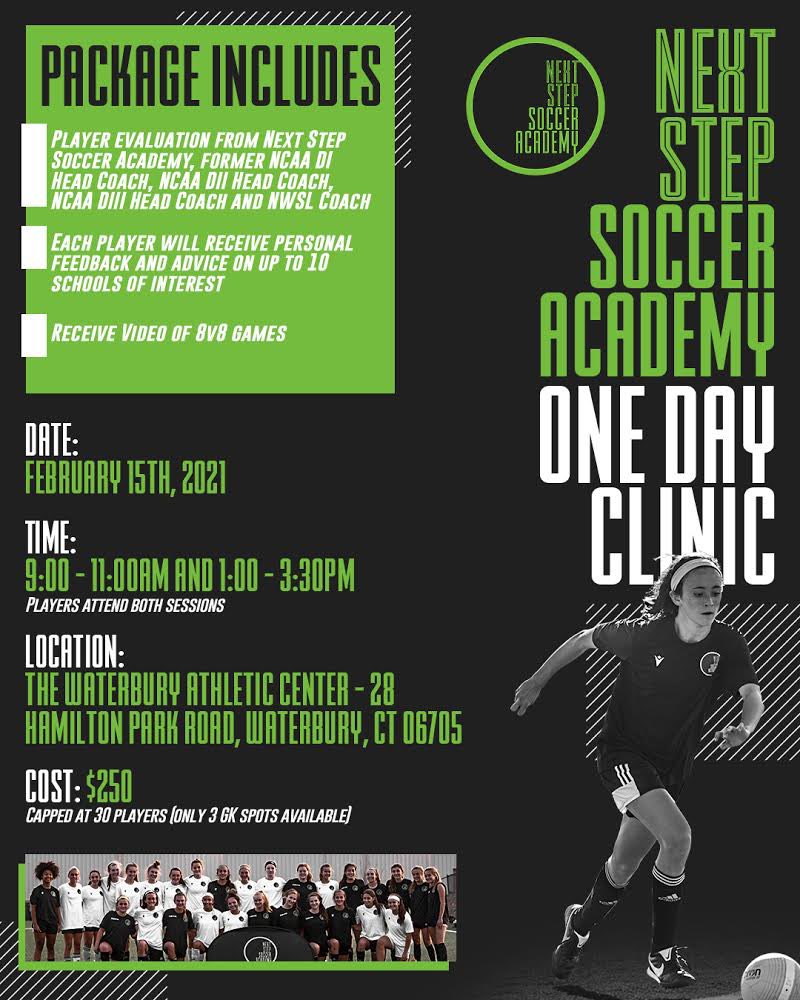 NSSoccerAcad's tweet photo. ‼️New One Day ID Clinic added to 2021‼️

We are excited to add a one day ID clinic to our 2021 schedule. 

💻🖥Check out our website for more information. Link in bio 

#NextStepSoccerAcademy #NCAASoccer #CollegeSoccer #CollegeRecruiting #IDClinic #CollegeIDClinics #SoccerClinic https://t.co/9SNcgiXCZE