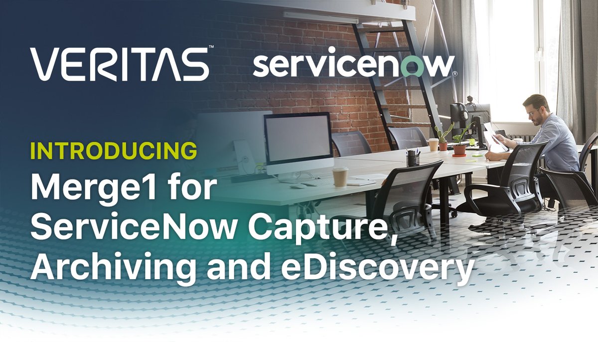 Globanet (@globanet) on Twitter photo Introducing our newest connector for Merge1, @servicenow! #Merge1 works with your existing archive and eDiscovery platforms, is fully customizable and easy to set up and deploy. Contact us today to learn more: ow.ly/RV6v50CNnKS
#Globanet #Veritas #DigitalCompliance Introducing our newest connector for Merge1, @servicenow! #Merge1 works with your existing archive and eDiscovery platforms, is fully customizable and easy to set up and deploy. Contact us today to learn more: ow.ly/RV6v50CNnKS
#Globanet #Veritas #DigitalCompliance