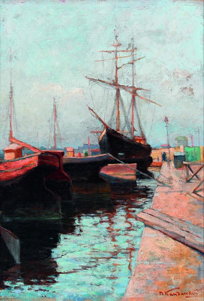 "Colour is a power which directly influences the soul."      ~ Wassily KandinskyOdessa Port (1898)