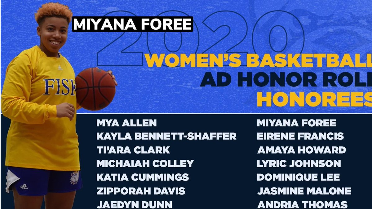 SportsWMG's tweet photo. Congrats to the 14 @FiskWBB players named to the Fall Semester Athletic Director’s Honor Roll https://t.co/uSluZ8lTbV