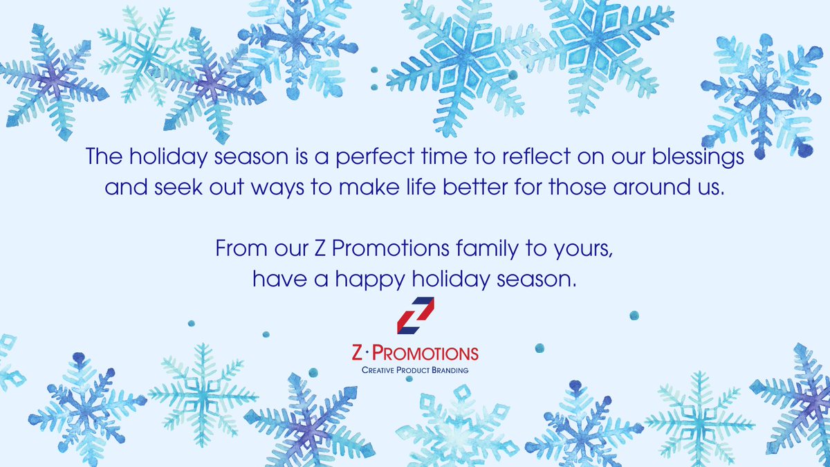 Zpromos's tweet photo. Happy Holidays!
#ZPromotions #CreativeProductBranding #HappyHolidays #HappyHanukkah #HappyKwanzaa https://t.co/EQgcUf10GC