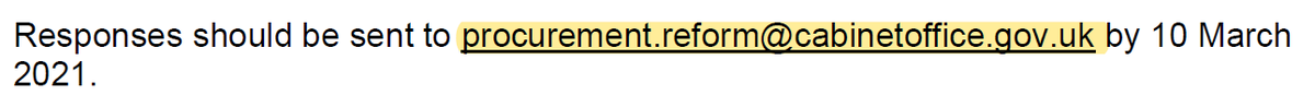 The UK Government's public procurement proposals are open to consultation until 10th March. We'll be looking to respond in the new year once it is clearer what the UK's relationship with the EU will look like. (7/n)