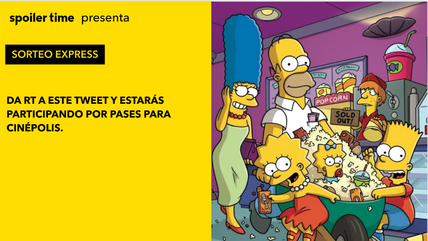 TuSpoilerMx's tweet photo. 🔃Sorteo Express: Participa por pases simples para Cinépolis dando RT a este tweet. 🍿
Sorteo válido exclusivamente en México 🇲🇽 https://t.co/pbTJDW4YBo
