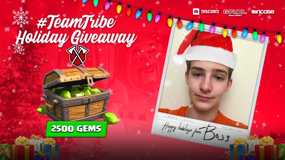 #TEAMTRIBE Holiday Giveaway!

- Retweet this tweet
- Follow <a href="/BossCR/">Boss</a> &amp; <a href="/TribeGaming/">Tribe Gaming</a> 
- $20 Prize will be paid via paypal
- Winner will be picked on December 19th