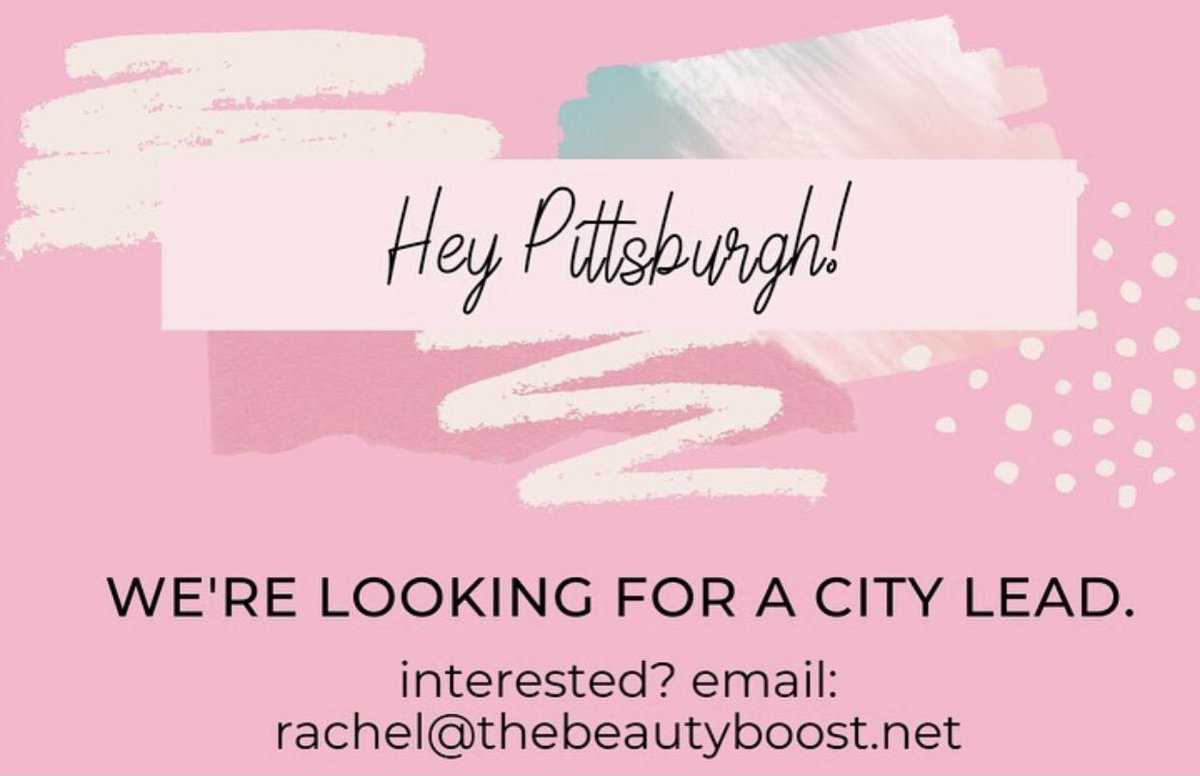 TheBeautyBoost's tweet photo. Hey girl! Want to work part-time with an amazing group of women? ✨

We’re looking for a city lead to take charge of TBB in pgh. #purr https://t.co/mMMjtZ5Xm1
