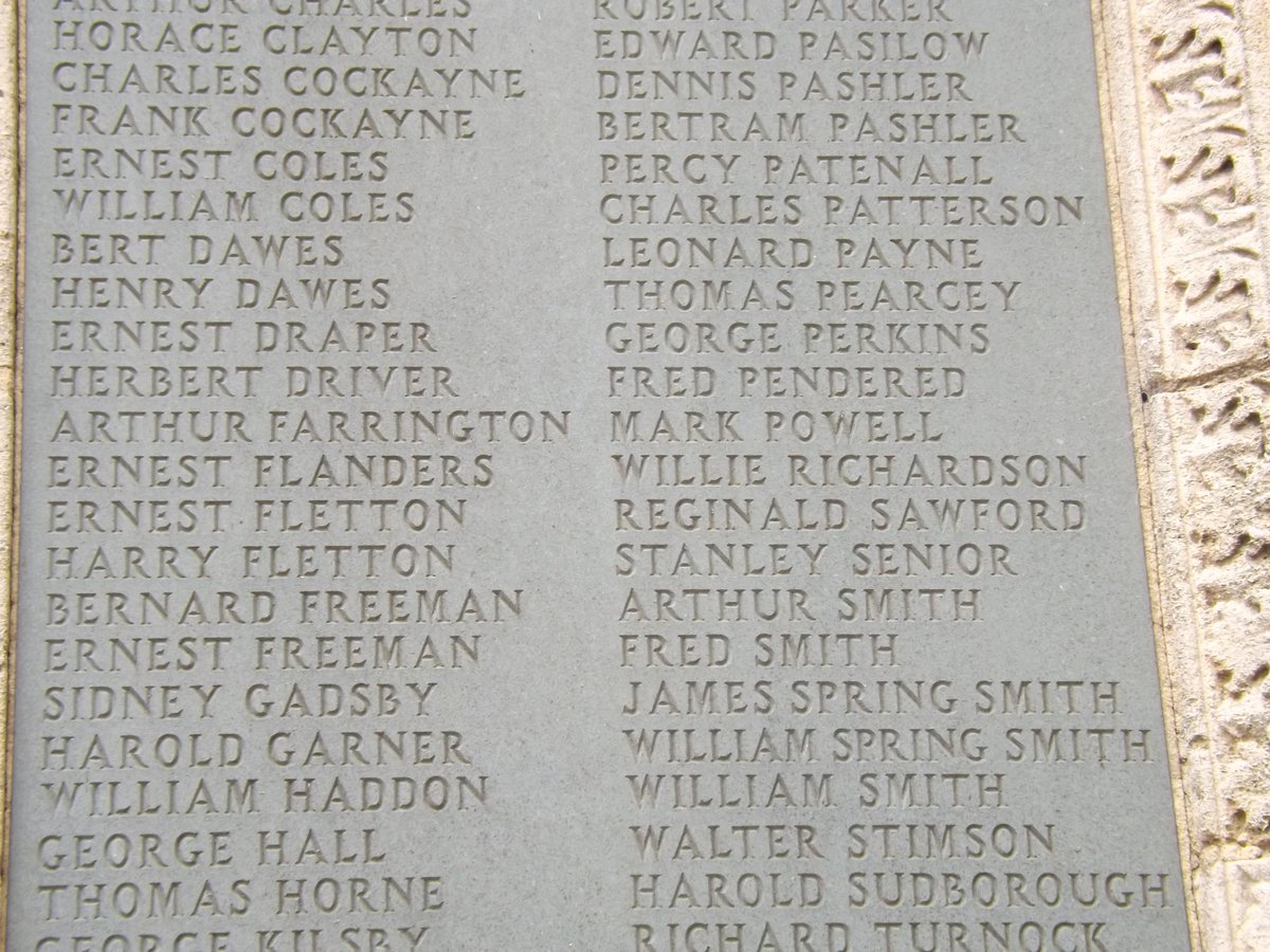 Memorial plaque to those killed in the Great War, including my namesake and uncle.
