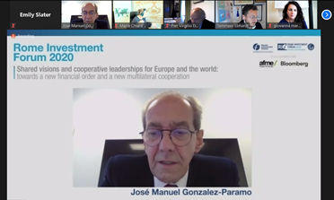 BrettonWoodsCom's tweet photo. #BWCom Jose Manuel Gonzalez-Paramo provided insights on shared visions and cooperative leadership for Europe and the world during #RIF2020 yesterday https://t.co/0ylnkrrJfV