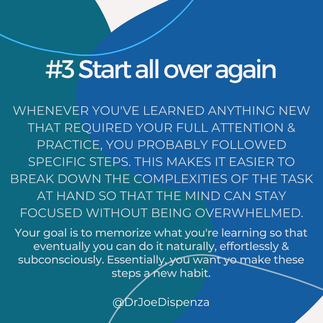 DrJoeDispenza's tweet photo. These 3 simple steps can change the course of a conversation, a situation, your health…or even your life. Are you ready to take these 3 steps? Comment below 👇🏼💫 https://t.co/BzdAjFcfeP