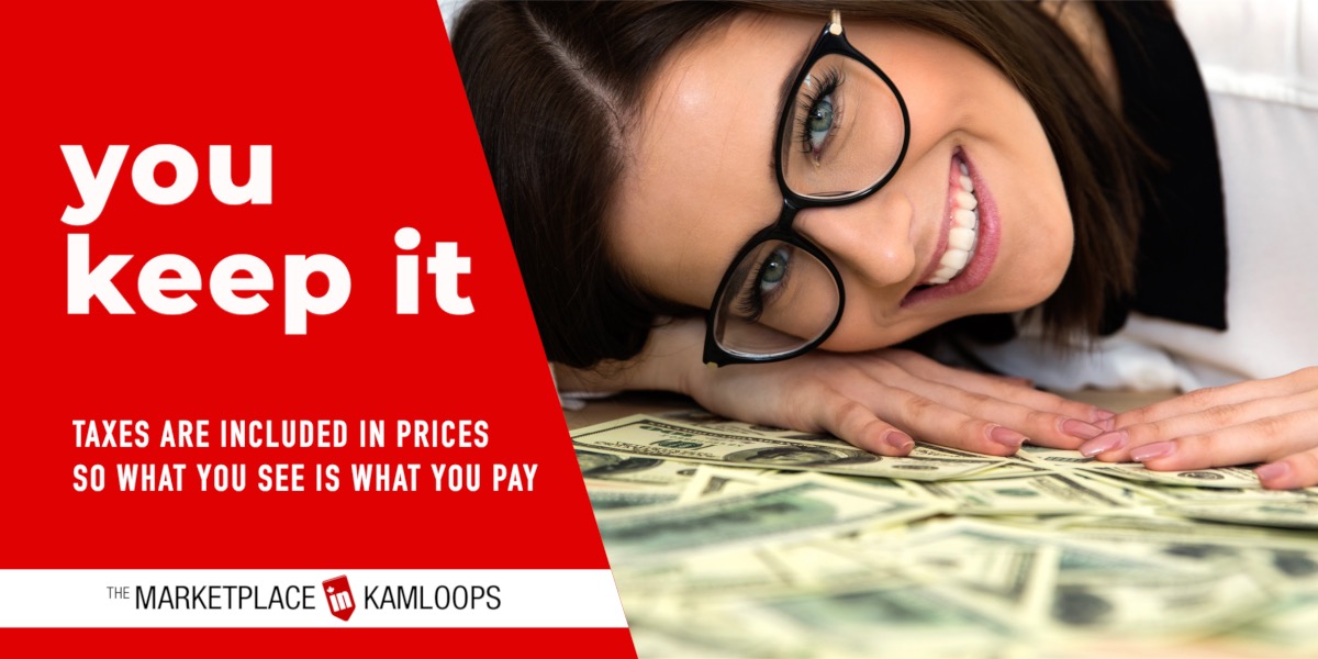 MarketplaceYKA's tweet image. When you shop in our online store, you don't need a calculator to figure out how much extra the taxes will be...

because from now on, taxes are included in our prices.
#youkeepit

themarketplace.inkamloops.ca/blog/you-keep-…