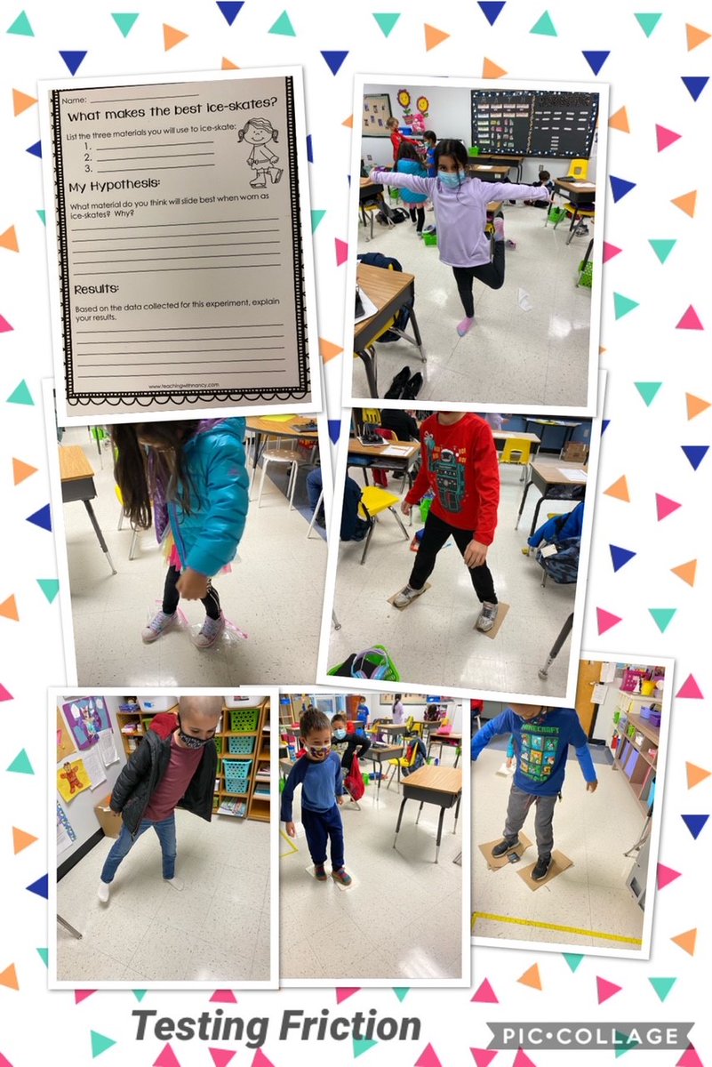 cub_hses's tweet photo. #FrictionExperiment  #Skating  

Which materials were easier to skate with?  Students explored different materials to see how they would affect their 'ice skating' movements.  Friction fun. 

@HembreeSprings 

⛸️⛸️⛸️⛸️⛸️ https://t.co/aZaTZbNAsh