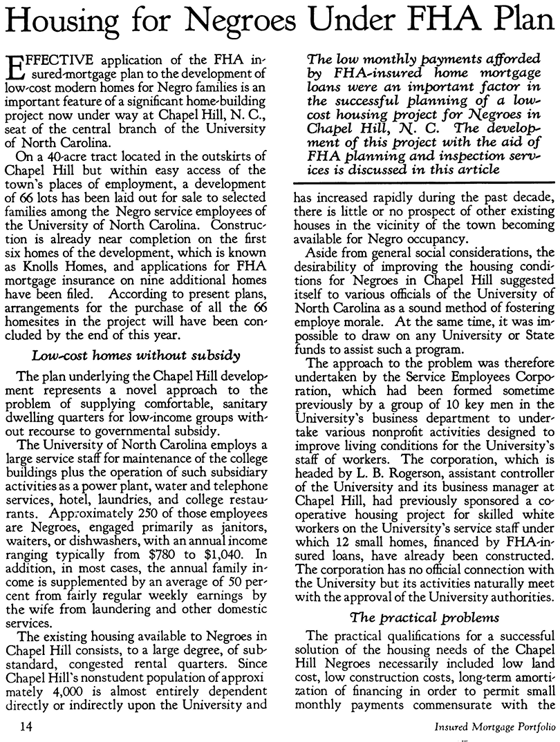 From the FHA's Second Quarter 1941 issue of "Insured Mortgage Portfolio," here's the whole article with a few musings from me to follow. 2/10