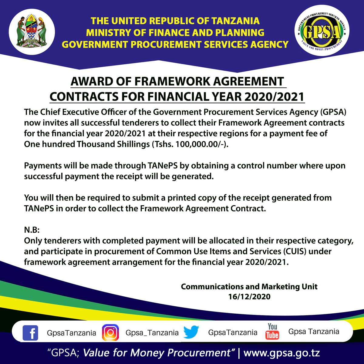 GpsaTanzania's tweet image. #FrameworkAgreements #MikatabaMaalum #GpsaTanzania