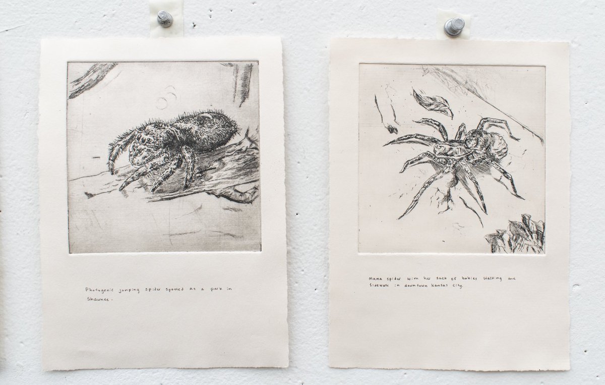 picsofwhatimake's tweet image. found delights 
series of 4x4 copper etchings