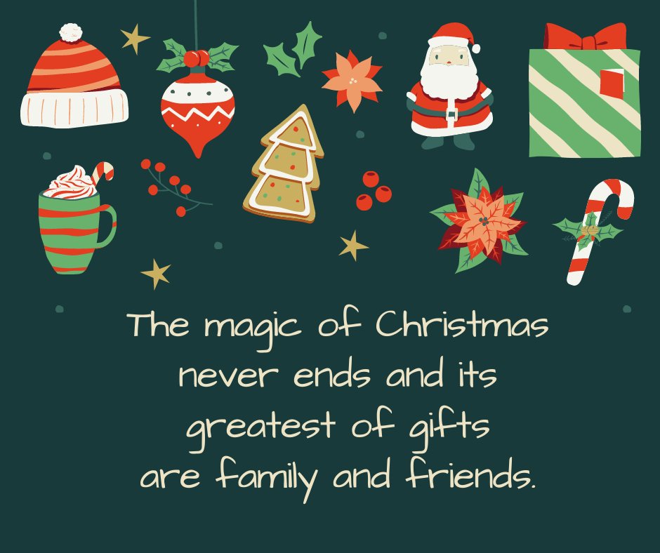 Only 9 days left to Christmas!! Don't get too frantic running around. Remember that the best gifts are found around the tree, not under it. 🎄😍❤️