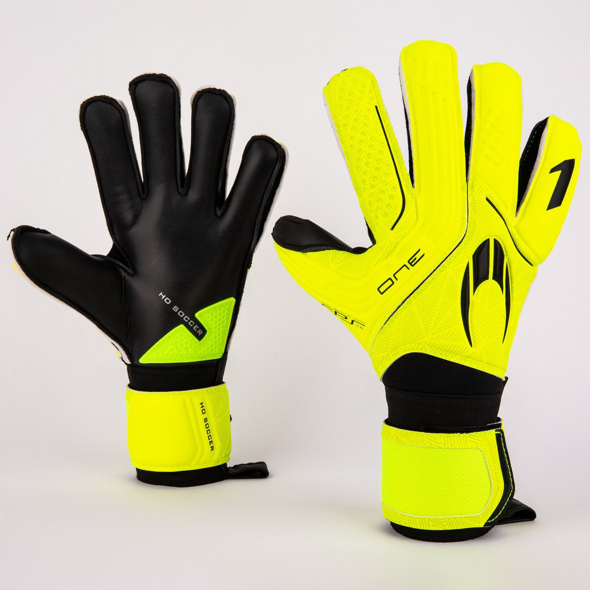 HOSoccer_UK's tweet photo. The new ONE FLAT PROTEK in Neon lime with 5 fixed finger spines for protection. Our pro quality 4mm UCG Latex palm features a wrapped thumb for extra security... all this for only £39.99!! 😱 #hoone #hosoccergloves #neonlime #lime #goalkeeper #hosocceruk #hosoccer #quality https://t.co/PbSCsYI5Tt