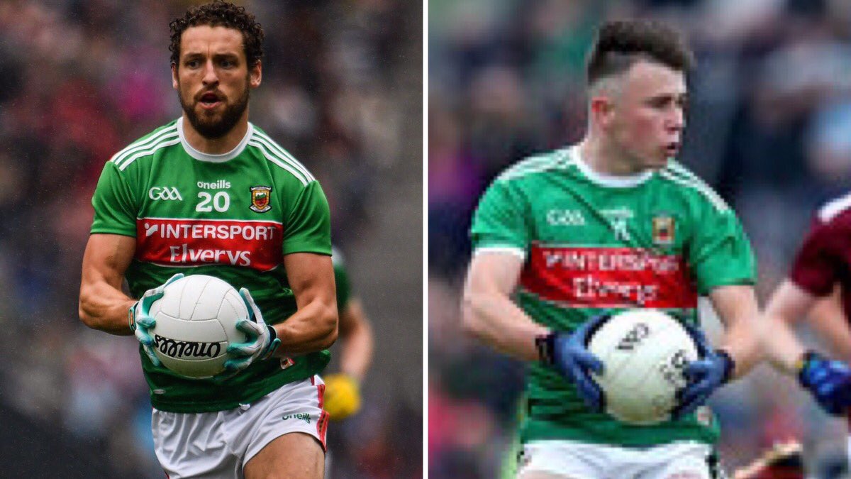 CharlestownGAA's tweet photo. We won’t lie, we’re starting to get a bit excited over here!!

The very very Best of Luck to all involved with @MayoGAA this weekend, especially these two lads! 

We will be with you all in spirit, roaring you over the line! 🗣🙌🏻🏆

💚❤️ 𝐌𝐚𝐲𝐨4𝐒𝐚𝐦 💚❤️

#mayogaa #TheJourney https://t.co/3hzPQyXjVt