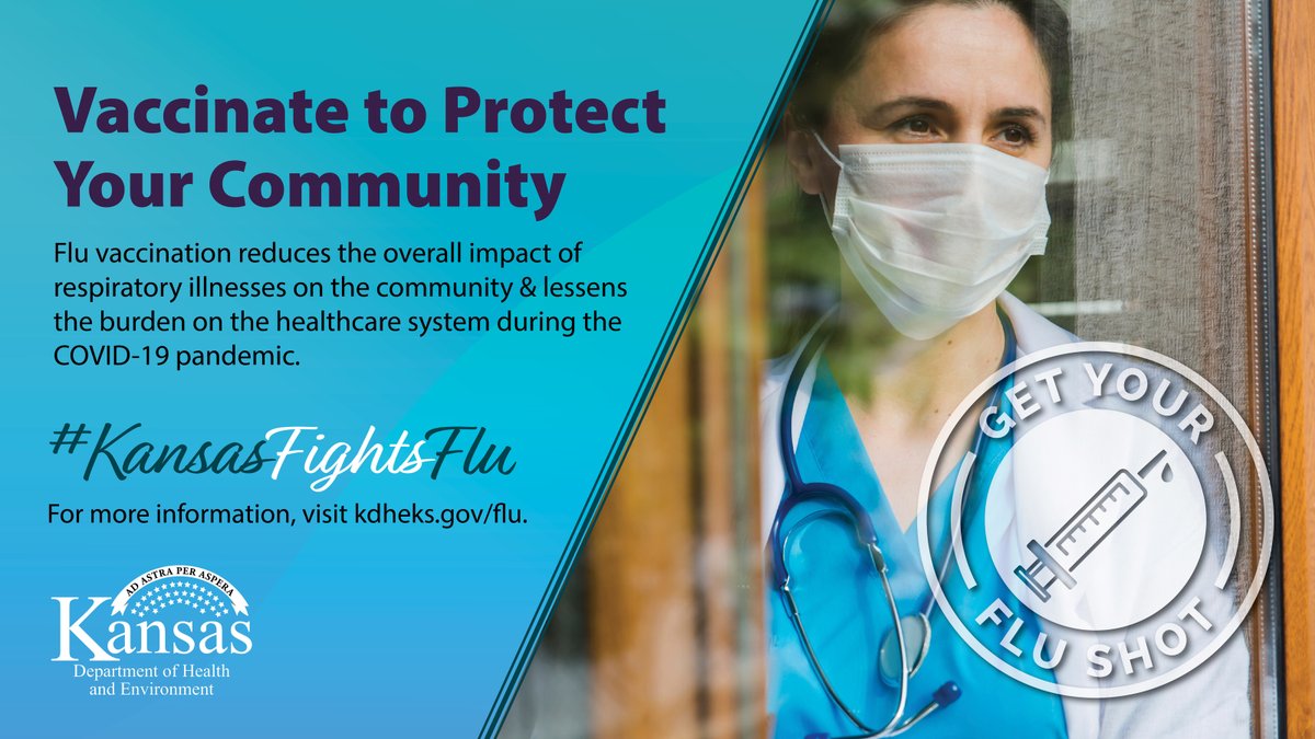 kansashospitals's tweet image. The flu vaccine is more important than ever, not only to reduce your risk of flu but also to reduce your risk of illness, hospitalization and death. #kansashospitals #KansasFightsFlu