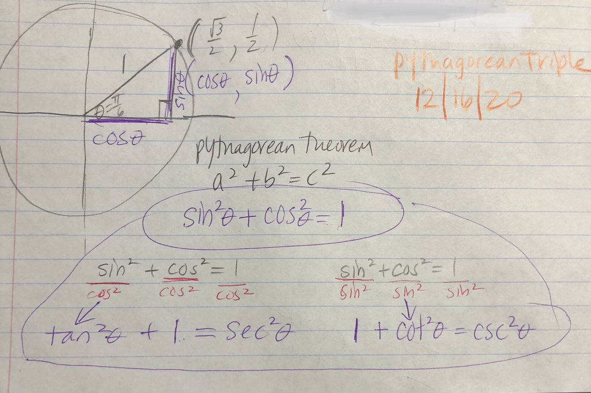 KarenCampe's tweet image. Pythagorean triple day 12-16-20 is a great day to teach Pythagorean identities! #precalc #Alg2chat #MTBoS #iTeachMath 
(&amp;amp; don&apos;t memorize them all 😉)