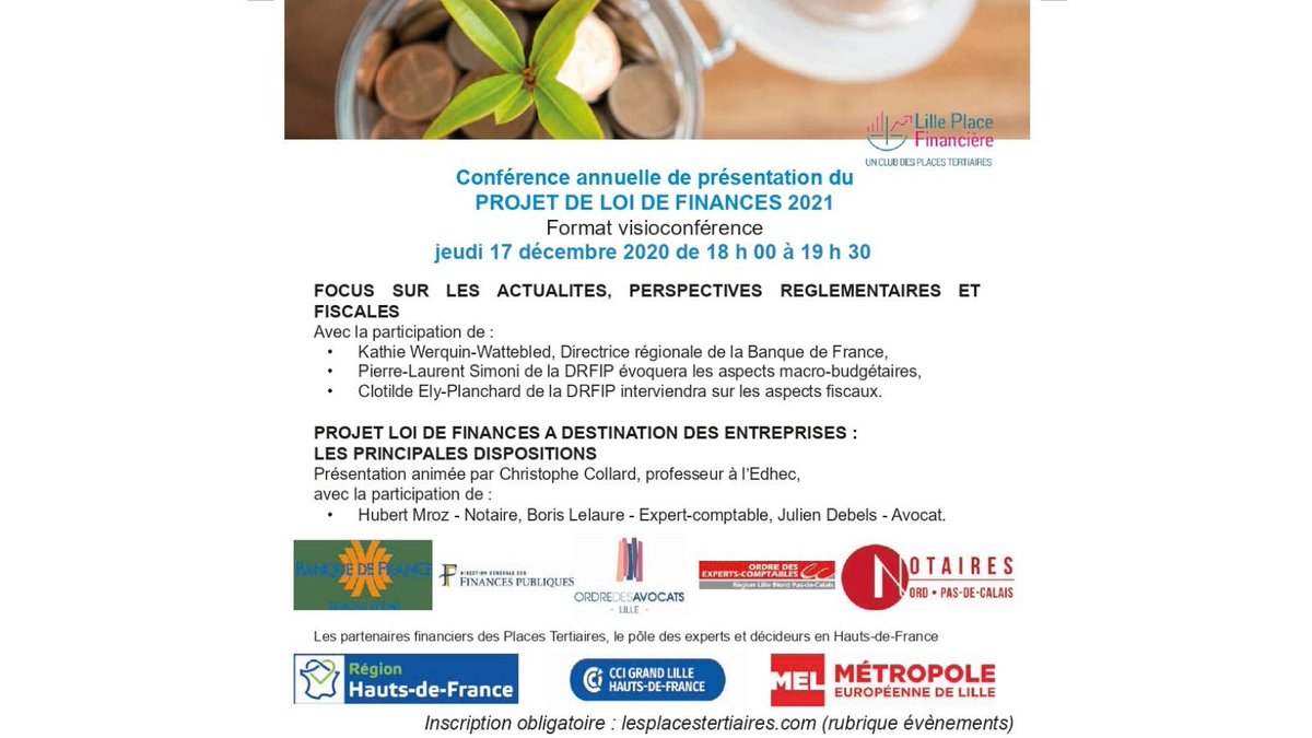 La loi de finances 2021? C’est demain 17/12, inscription gratuite!