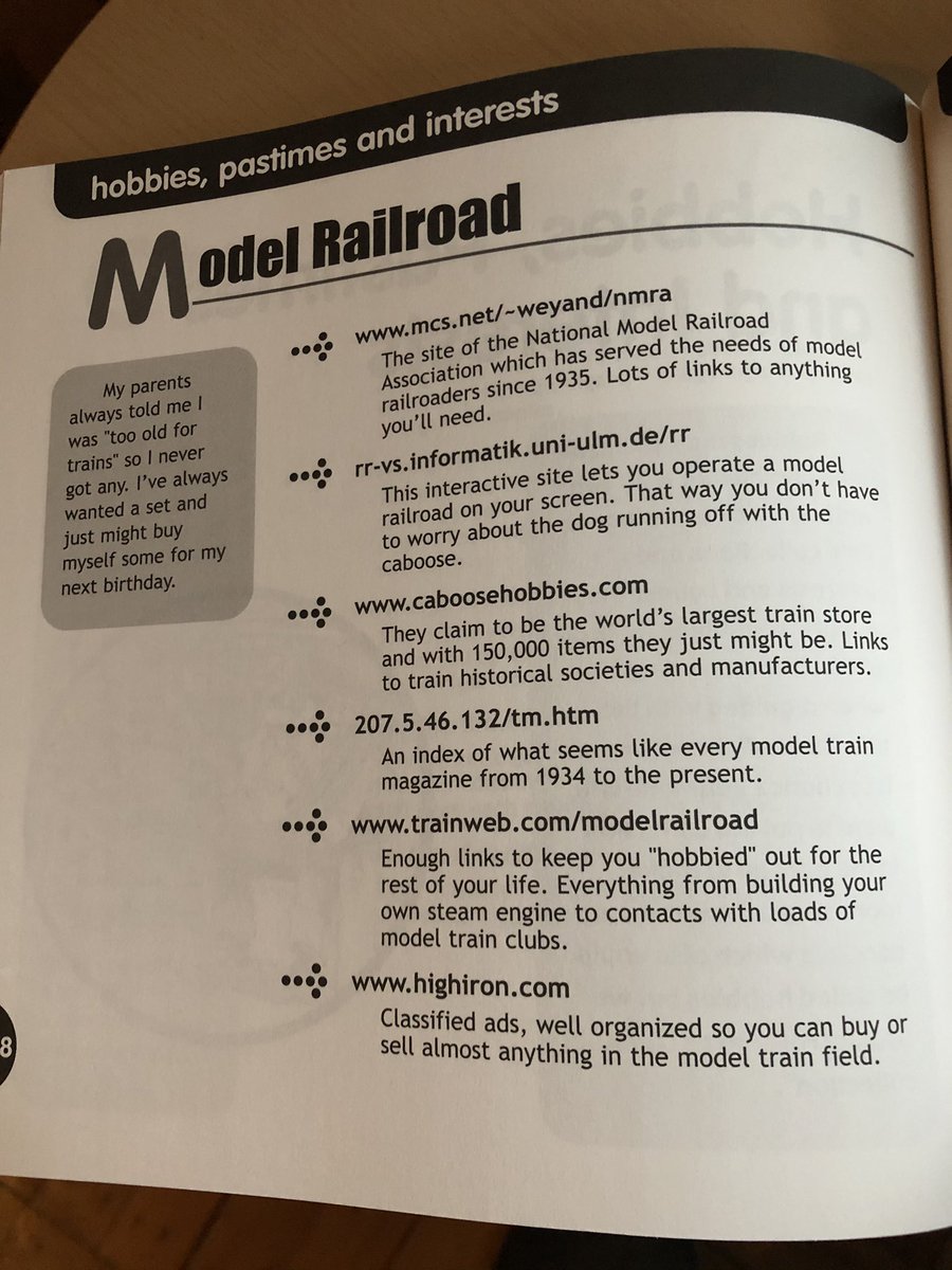 oh hell yeah can’t wait to jack in to 207.5.46.132/tm.htm and read some back issues of model train mags!