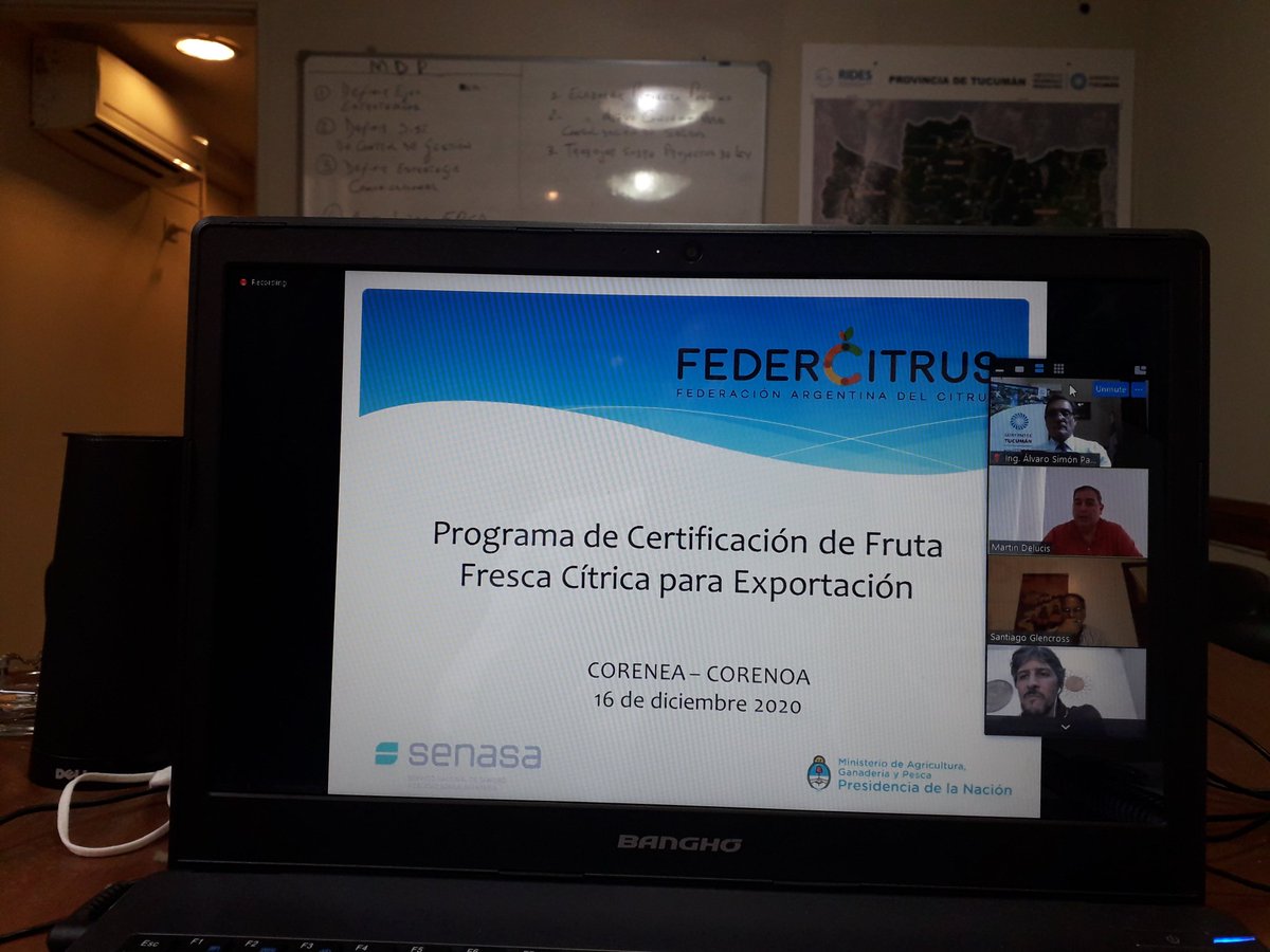 SimonPadros's tweet photo. Hoy participé de la reunión virtual del CORENOA/CORENEA junto a las demás provincias productoras de frutas cítricas. Junto al @SenasaAR, @AfinoaArgentina, @Acnoacitrus y #Federcitrus analizamos la situación del sector.
#Tucumán es #Limón.
@LuchoFerOk
@PazCarlosA
@PabloJPadilla1 https://t.co/ISkC8IxPZy