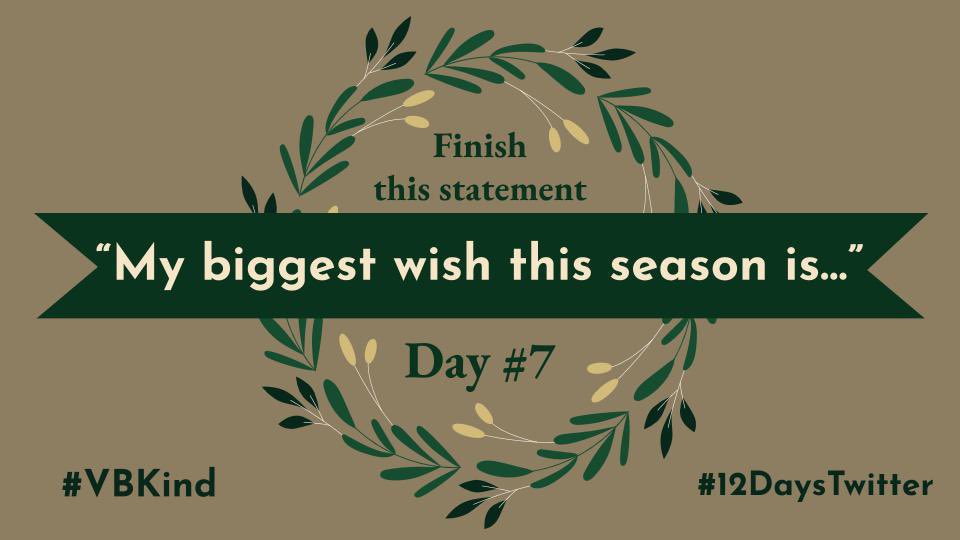 Dr_JamesAvery's tweet image. My biggest wish this season is that before the end of the year, everyone experiences some moment of peace, love, and joy, even if it’s just a moment. This has been a hard year, and everyone deserves to feel some warmth. ❤️ #VBKind #12DaysTwitter