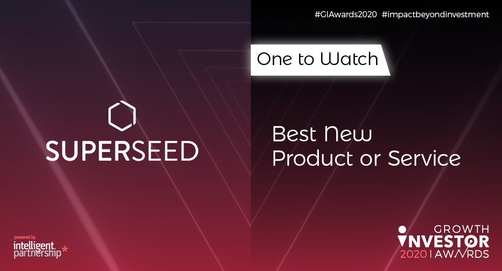 GIAwards's tweet photo. Next up, @Superseed_VC is 2020 Best New Product or Service, One to Watch 🎉💥🎊

Well done, team!

#GIAwards2020 #impactbeyondinvestment #growthcapitalatwork https://t.co/Cd5sR718UG