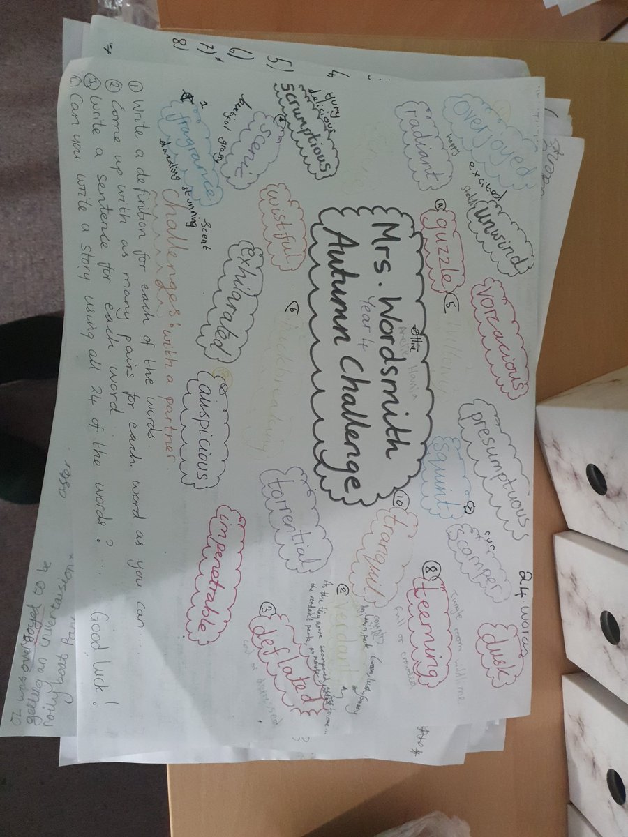 AMGnichuana's tweet photo. Showcasing our use of #mrswordsmith
vocab with thanks to @MrsWOfficial #wowwords #year4 #stmatthews https://t.co/ZlyA9Jf9Fz